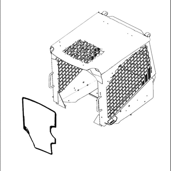 Aftermarket 87635930 Front Windshield Glass for NewHolland L160 L170 L180 Skid Steer Loaders CAH40-0256 - main